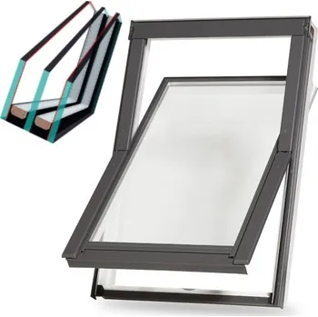 Okno Plastové střešní okna s trojsklem TOSO - EXCELLENT APY B1500 Rozměr: 55x78 cm
