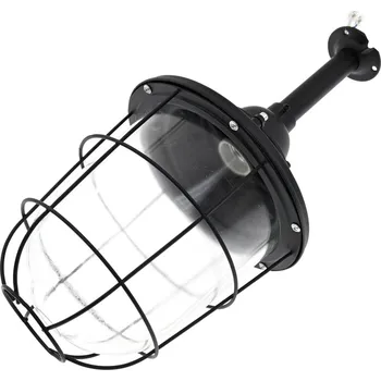 Černé Retro svítidlo - tovární - dílenské