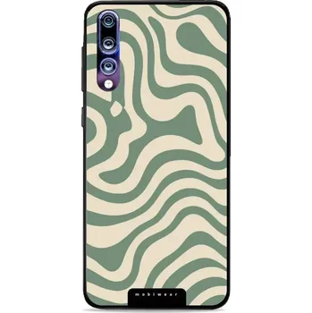 Pouzdro na mobilní telefon Lesklý kryt Mobiwear Glossy - Huawei P20 Pro - GA57G Zelené a béžové zkrouceniny (Prémiové lesklé pouzdro, obal, kryt Mobiwear Glossy na mobil Huawei P20 Pro - GA57G Zelené a béžové zkrouceniny, materiál Plast + TPU silikon - krytí po všech stranách,)