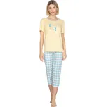 Regina 659 žluté dámské pyžamo 3/4 Barva: žlutá, Velikost: 2XL