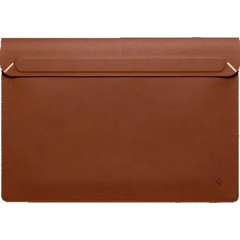 Pouzdro na mobilní telefon Spigen Valentinus obálka se stojánkem pro MacBook do 16" - hnědá