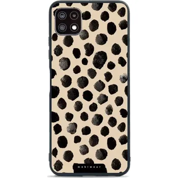 Pouzdro na mobilní telefon Lesklý kryt Mobiwear Glossy - Samsung Galaxy A22 5G - GA50G Černé puntíky (Prémiové lesklé pouzdro, obal, kryt Mobiwear Glossy na mobil Samsung Galaxy A22 5G - GA50G Černé puntíky, materiál Plast + TPU silikon - krytí po všech stranách, neošoupatelný)