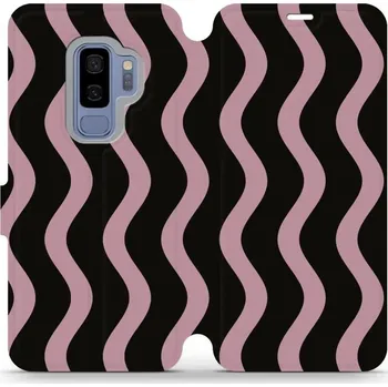 Pouzdro na mobilní telefon Flipové pouzdro Mobiwear - Samsung Galaxy S9 Plus - VA54S Fialové vlnky (Knížkové flip pouzdro, obal, kryt na mobil Samsung Galaxy S9 Plus - VA54S Fialové vlnky, materiál Umělá kůže + TPU - ochrana 360°, stojánek, silikonová vanička, magnetické zavírání)