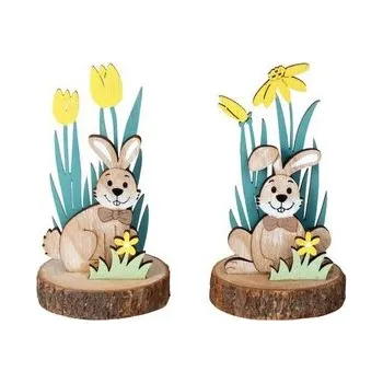 Králík dřevo na podstavci