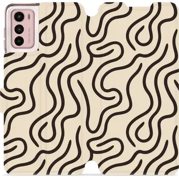 Pouzdro na mobilní telefon Flipové pouzdro Mobiwear - Motorola Moto G42 - VA60S Linky (Knížkové flip pouzdro, obal, kryt na mobil Motorola Moto G42 - VA60S Linky, materiál Umělá kůže + TPU - ochrana 360°, stojánek, silikonová vanička, magnetické zavírání)