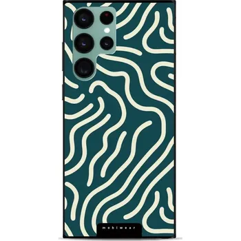 Pouzdro na mobilní telefon Lesklý kryt Mobiwear Glossy - Samsung Galaxy S22 Ultra - GA61G Béžové linky (Prémiové lesklé pouzdro, obal, kryt Mobiwear Glossy na mobil Samsung Galaxy S22 Ultra - GA61G Béžové linky, materiál Plast + TPU silikon - krytí po všech stranách, neošoupatelný)