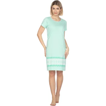 Dámské kalhoty Regina 133 zelená dámská noční košile Barva: zelená, Velikost: M