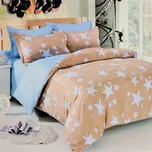 David 7-dílné bavlněné povlečení Hvězdy krémové BAVLNĚNÉ POVLEČENÍ