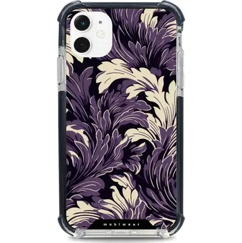 Pouzdro na mobilní telefon Odolný obal Mobiwear MagSafe Elite Bumper - Apple iPhone 11 - DA46D Fialové rostliny (Odolný kryt, pouzdro, obal Mobiwear Elite Bumper na mobil Apple iPhone 11 - DA46D Fialové rostliny, materiál Plast + TPU silikon + kov - zesílená ochrana telefonu, podpo