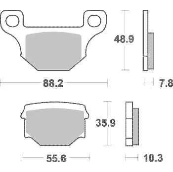 Brzda pro motocykl Brzdové destičky SBS zadní DERBI 125 Terra rok 08-14
