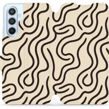 Pouzdro na mobilní telefon Flipové pouzdro Mobiwear - Samsung Galaxy A54 5G - VA60S Linky (Knížkové flip pouzdro, obal, kryt na mobil Samsung Galaxy A54 5G - VA60S Linky, materiál Umělá kůže + TPU - ochrana 360°, stojánek, silikonová vanička, magnetické zavírání)