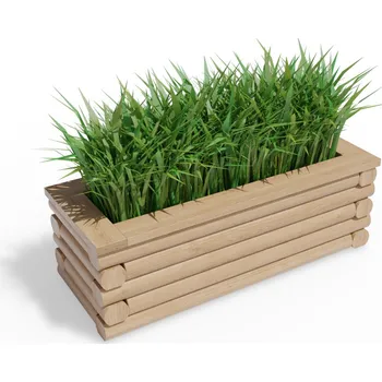 Vyvýšený záhon Vyvýšený dřevěný záhon 50 x 130 cm, výška 43,5 cm, obdélníkový