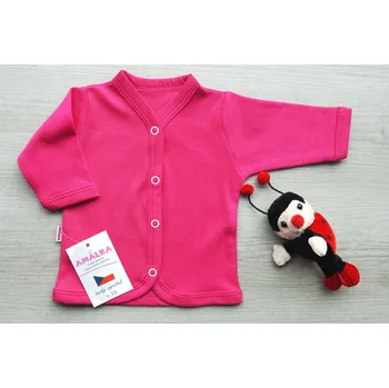 Kojenecká bunda AMÁLKA Bavlněný malinový kojenecký kabátek Velikost: 80