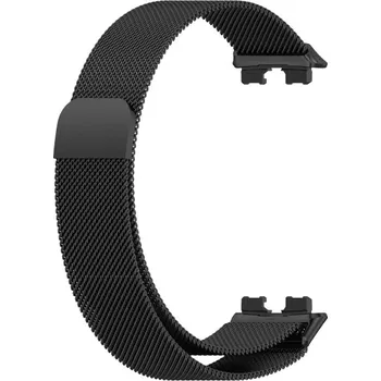 MůjMiBand.cz Milánský tah celokovový náhradní náramek pro Huawei Band 8, 9 a 10 Barva: černá