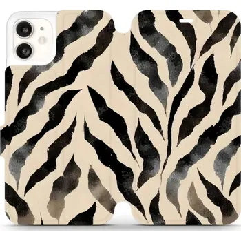 Pouzdro na mobilní telefon Flipové pouzdro Mobiwear - Apple iPhone 11 - VA53S Zebří (Knížkové flip pouzdro, obal, kryt na mobil Apple iPhone 11 - VA53S Zebří, materiál Umělá kůže + TPU - ochrana 360°, stojánek, silikonová vanička, magnetické zavírání)
