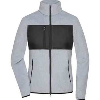 Dámská móda James&amp;Nicholson Dámská fleecová mikina JN1311 Light Melange-Black S