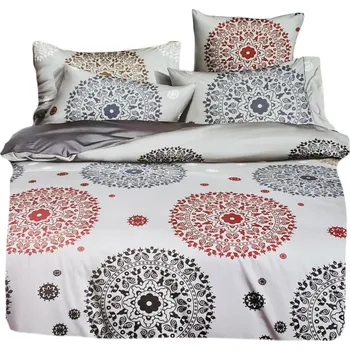 Povlečení RUI BANG Francouzské povlečení,šedé - mandaly