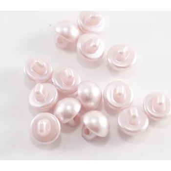 Knoflík Knoflík perlička se spodním přišitím - starorůžová perleťová - průměr 0,9 cm
