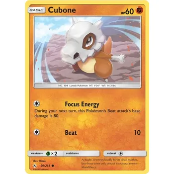 Karetní hra Cubone 090/214 - Unbroken Bonds Typ karty: Non-Holo