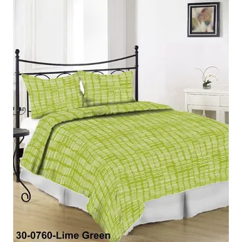 Polášek Holešov Povlečení krep 30-0762 Lime Green 100% bavlna Zelená geometrie 140x200 / 70x90