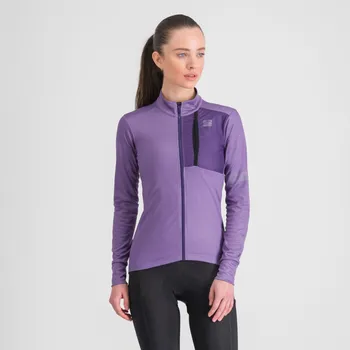 cyklistický dres SPORTFUL Cyklistický dres s dlouhým rukávem zimní - SUPERGIARA THERMAL - fialová