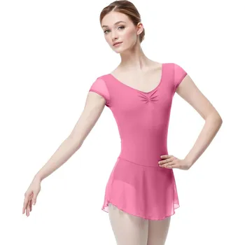 Body Lulli,Trikot se sukýnkou LUB361, ostrá růžová S