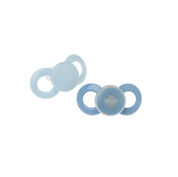 dudlíky Dentistar Day & Night Soother, denní a noční dudlík, 0-6 měsíců, modrý