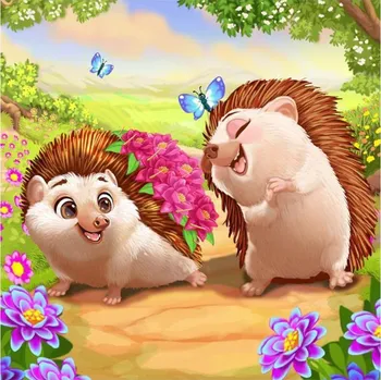 Diamantové malování Diamantové malování - Malovaní ježečci č. 956