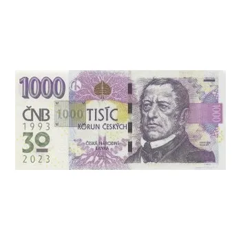 1000 Kč - Vzor 2008 s přítiskem 30. výročí České národní banky a české měny