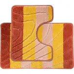 Předložka do koupelny oranžová, sada 2 ks