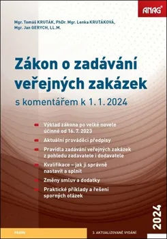 Zákon o zadávání veřejných zakázek s komentářem k 1. 1. 2024 - Tomáš Kruták a kol. (2024, brožovaná)