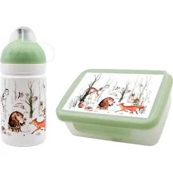 Jídlonosič Set R&B box a lahev Lesní zvířátka 500ml