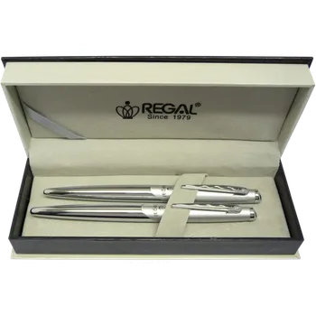 Regal kuličkové pero + roller Themis - stříbrná 475594