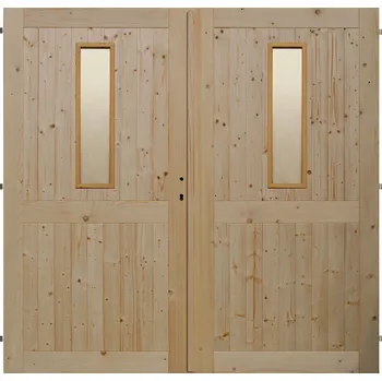 Garážová vrata Palubková vrata č.2 (Masivní smrková vrata)