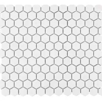 Dlažba PREMIUM MOSAIC Fin mozaiky AMH23010 26 cm x 30 cm bílá 1 ks