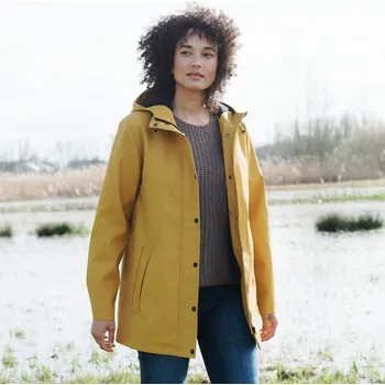 Nepromokavá bunda z recyklovaného polyesteru žlutá 48