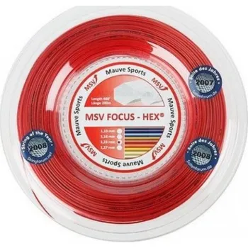 Struna na výplet tenisové rakety MSV Focus HEX tenisový výplet 200 m - červená