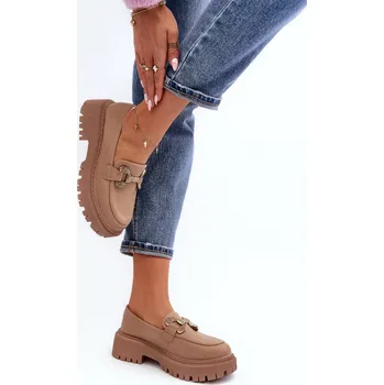 Dámské mokasíny Dámské mokasíny H8-309 Béžová - Joalice Paris béžová 36