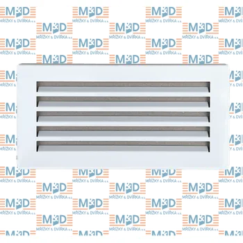 Větrací mřížka Lamelová mřížka 300x100 mm bílá/hnědá (300*100 mm bílá/hnědá lamelová mřížka)