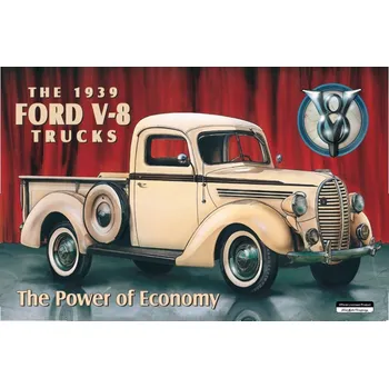 Plechová cedule Plechová cedule Ford 1939 Pick-up 30 cm x 42 cm