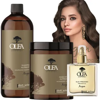 Vlasová regenerace Arganový hydratační set pro suché vlasy a roztřepené konečky OLEA Argan