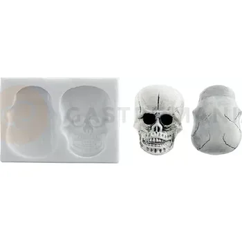 Kuchyňská sůl Silikonová forma na cukrovou hmotu ve tvaru lebky - SLK408 | SILIKOMART, SugarFlex
