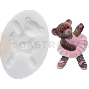 Kuchyňská sůl Silikonová forma na cukorovou hmotu ve tvaru medvídka baletky - SLK271, 55x91 mm | SILIKOMART, SugarFlex