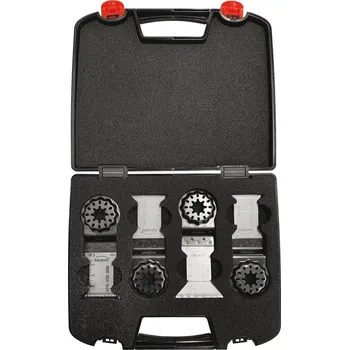 Sada nářadí NÁSTROJE CZ Sada pilových plátků 4 dílná E-Cut pro deltabrusku v plastovém kufru - IM-DB20001