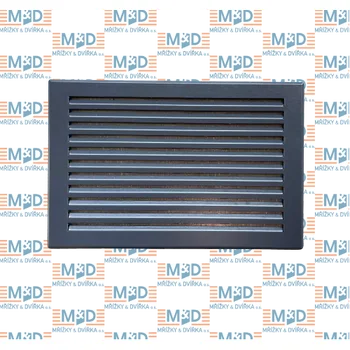 Větrací mřížka Lamelová mřížka 300x200 mm antracit RAL 7016 (300*200 mm antracit lamelová mřížka)