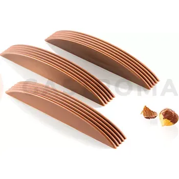 Výrobník cukrové vaty Forma z tritanu na čokoládové tyčinky - linie, 10 ks x 119,5x18x17 mm - Riga-B | SILIKOMART, Chocado