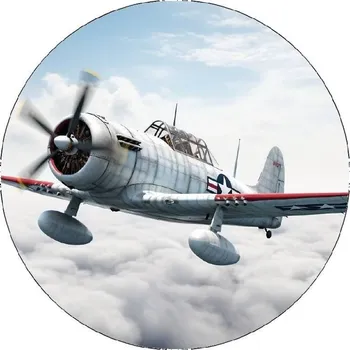 Jedlá dekorace na dort Jedlý papír malé letadlo 19,5cm