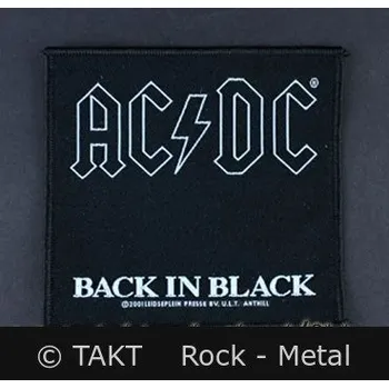 Nášivka AC/DC - Nášivka AC/DC - Back In Black