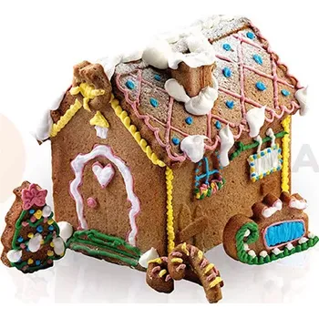 Kuchyňská sůl Sada 2 silikonových forem na stavbu perníkové chaloupky HSH01 HOME SWEET HOME | SILIKOMART, Let's Celebrate