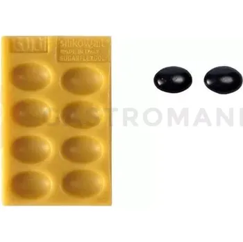 Kuchyňská sůl Silikonová forma na cukrovou hmotu nebo čokoládu v oválném tvaru - 25x18x6 mm | SILIKOMART, SugarFlex Gold